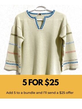 Vintage A-line sweater with embroidery